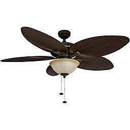 Honeywell 52-Inch Palm Island Bowl Light Ceiling Fan in Bronze