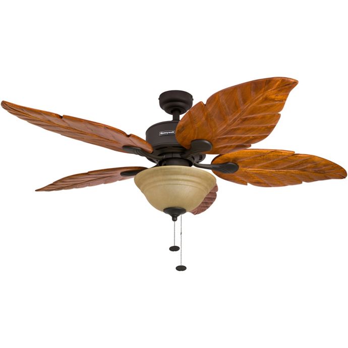 Honeywell Sabal Palm 52 Inch Ceiling Fan With Light In Bronze