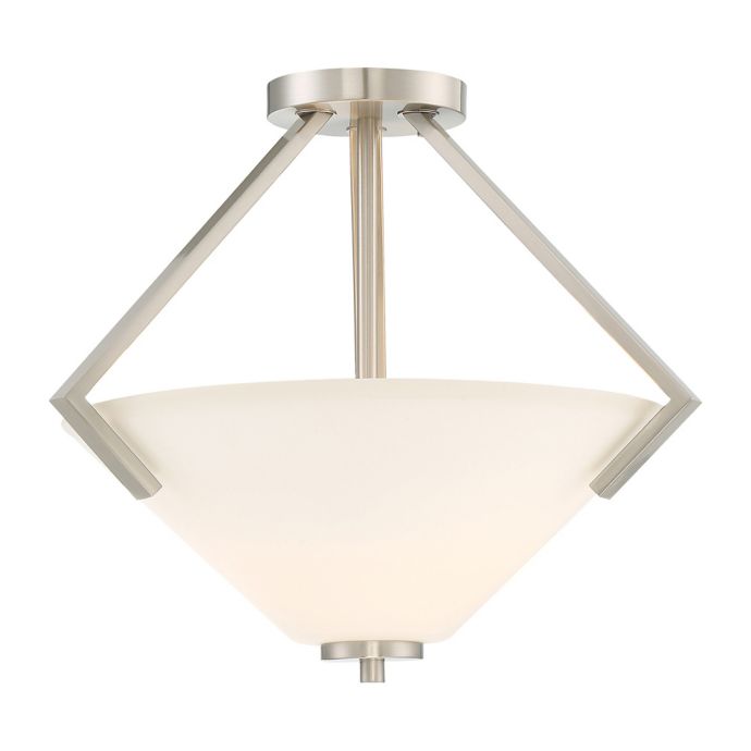 Filament Design 2 Light Semi Flush Mount Light Fixture In Brushed Nickel Bed Bath Beyond