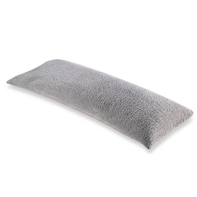 white fuzzy body pillow cover