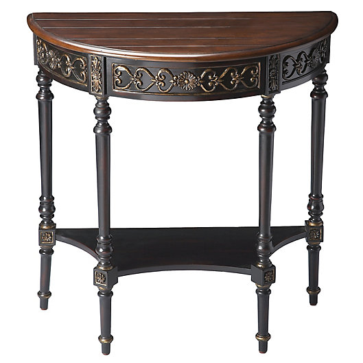 Drawer Demilune Console Table, Demilune Console Table With Storage