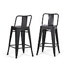 Alternate image 0 for Simpli Home Rayne 24&quot; Metal Counter Height Stools (Set of 2)