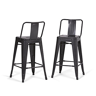 Simpli Home Rayne 24&quot; Metal Counter Height Stools (Set of 2). View a larger version of this product image.