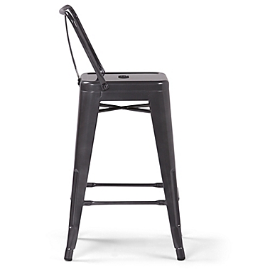 Simpli Home Rayne 24&quot; Metal Counter Height Stools (Set of 2). View a larger version of this product image.