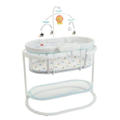 fisher price soothing motions bassinet mattress size