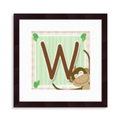Monogram Monkey Initial "W" Wall Art