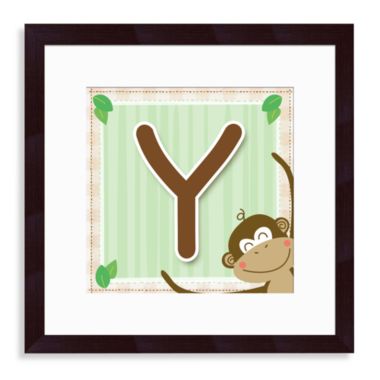 Monogram Monkey Initial "Y" Wall Art. View a larger version of this product image.