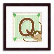 Monogram Monkey Initial "Q" Wall Art