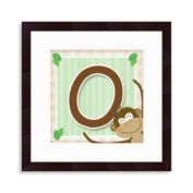 Monogram Monkey Initial "O" Wall Art