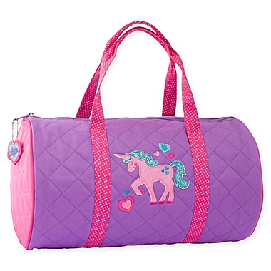 Stephen Joseph&reg; Unicorn Quilted Duffle in Purple. View a larger version of this product image.