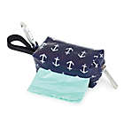 Alternate image 1 for Oh Baby Bags Clip-On Anchor Wet Bag Dispenser in Navy/White
