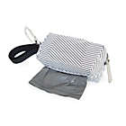 Alternate image 1 for Oh Baby Bags Clip-On Mini Stripes Wet Bag Dispenser in Grey/White