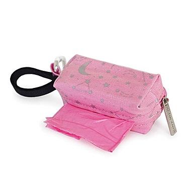 Oh Baby Bags Clip-On Stars Wet Bag Dispenser in Pink. View a larger version of this product image.