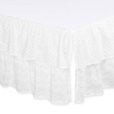 black crib dust ruffle