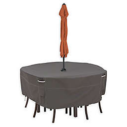 Classic Accessories® Ravenna Round Patio Table and Chair Set Cover in Dark Taupe