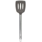 Tovolo&reg; Stainless Steel Handled Slotted Turner in Charcoal