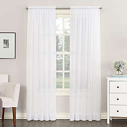 No.918® Emily 54-Inch Rod Pocket Sheer Window Curtain Panel in White (Single)