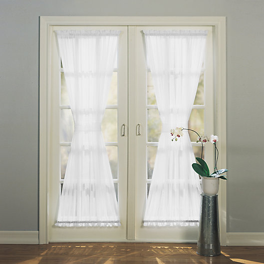 Alternate image 1 for No.918® Emily 72-Inch Rod Pocket Sheer Door Panel in White (Single)
