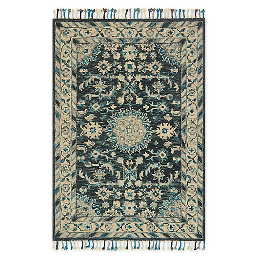 Loloi Rugs Zharah Handcrafted Rug In, Teal Grey Gold Rug