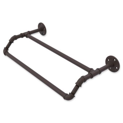 Allied Brass Pipeline Collection 24-Inch Double Towel Bar in Oil Rubbed Bronze