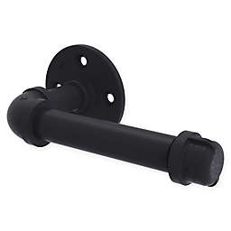 Allied Brass Pipeline Collection European Style Toilet Paper Holder in Matte Black
