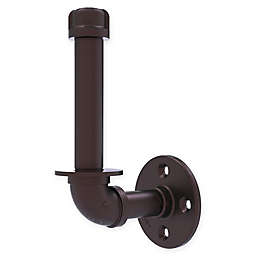 Allied Brass Pipeline Collection Upright Toilet Paper Holder in Antique Bronze