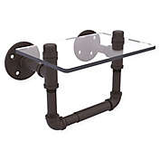Allied Brass Pipeline Collection Toilet Paper Holder with Glass Shelf