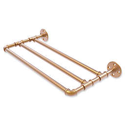 Allied Brass Pipeline Collection 18-Inch Wall Mounted Towel Shelf in Brushed Bronze