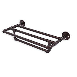 Allied Brass Pipeline Collection Wall Mounted Towel Shelf with Towel Bar