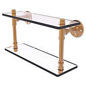 Allied Brass Pipeline Collection Double Glass Shelf