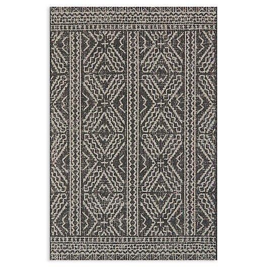 Alternate image 1 for Magnolia Home by Joanna Gaines Warwick Indoor/Outdoor Rug in Black/Silver