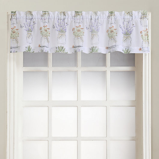 Valance for Bathroom Bedroom Laundry Collections Butterfly Watercolor Floral Valance Curtain Home Decor with Rod Pocket Top 