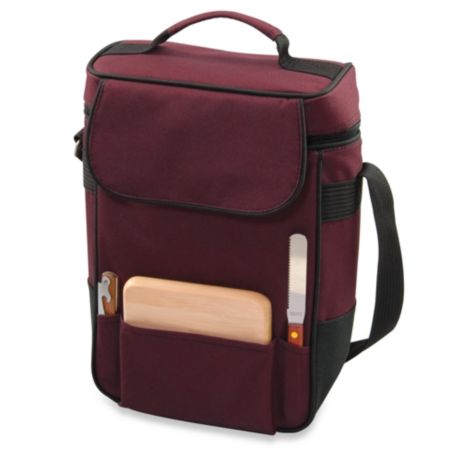 insulated wine and cheese tote