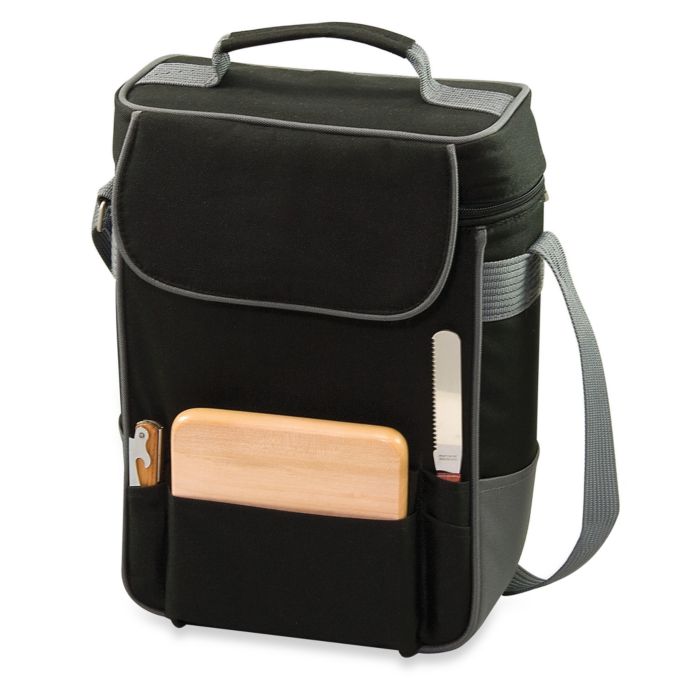 insulated wine and cheese tote