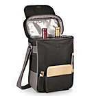 Alternate image 2 for Picnic Time&reg; Duet Insulated Wine and Cheese Tote in Black & Grey