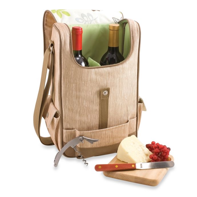 insulated wine and cheese tote