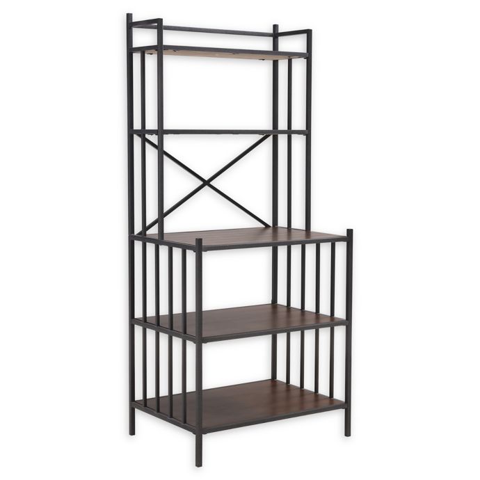 wooden kitchen bakers rack