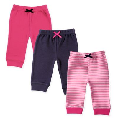 Luvable Friends&reg; 3-Pack Stripe Pants in Pink