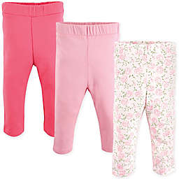 Luvable Friends® 3-Pack Rose Leggings in Pink