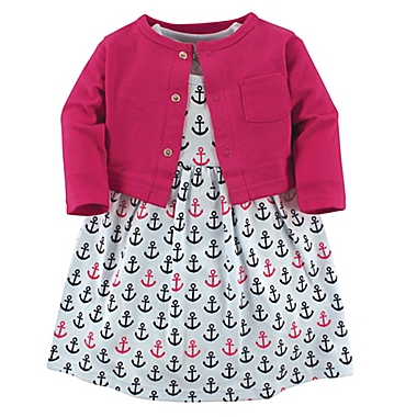 Luvable Friends&reg; Size 3-6M 2-Piece Anchor Dress and Cardigan Set. View a larger version of this product image.