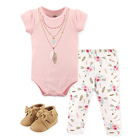 Bodysuit and Pant 3-Piece Set Pink Bird Yoga Sprout Track Jacket 