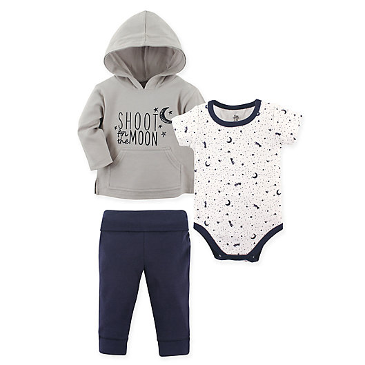 Yoga Sprout Hoodie Shoot for the Moon Bodysuit and Pants 3-Piece Set 