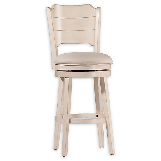 Hilale Furniture Upholstered Swivel, 24 Inch White Swivel Bar Stools
