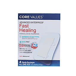Core Values™ 4-Count Fast Healing Adhesive Bandages