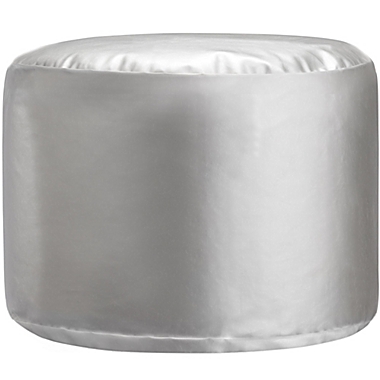 Little Seeds Metallic Pouf in Silver. View a larger version of this product image.