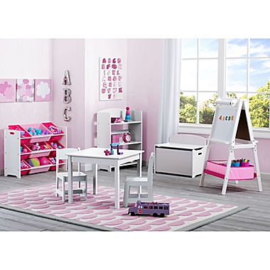 Delta Children&reg; MySize 3-Piece Table and Chairs Set in Bianca White. View a larger version of this product image.