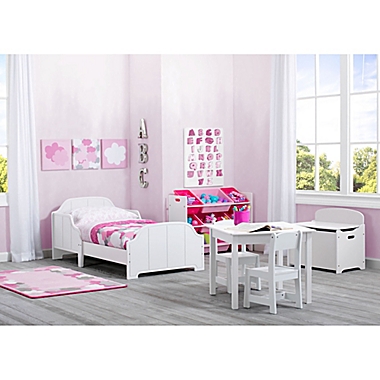 Delta Children&reg; MySize 3-Piece Table and Chairs Set in Bianca White. View a larger version of this product image.