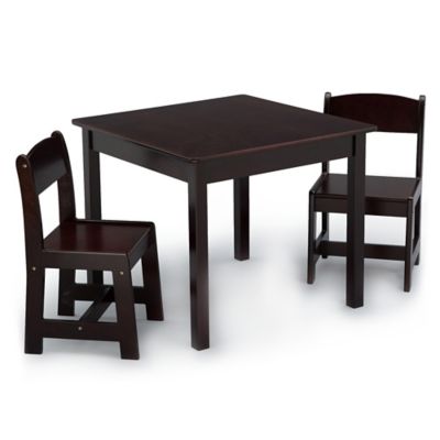 Delta Children&reg; MySize 3-Piece Table and Chairs Set in Dark Chocolate