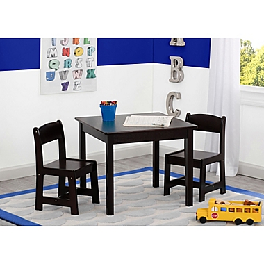 Delta Children&reg; MySize 3-Piece Table and Chairs Set in Dark Chocolate. View a larger version of this product image.