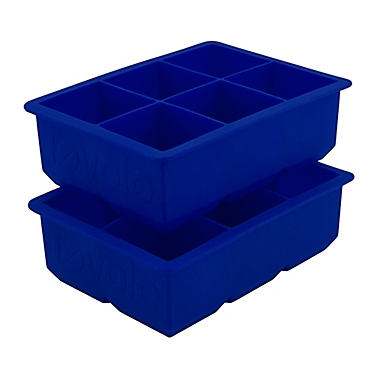 Tovolo&reg; Silicone King Ice Cube Trays in Blue (Set of 2). View a larger version of this product image.